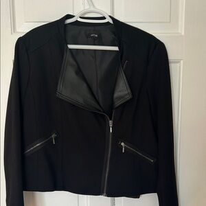 Apt. 9 Women's Black Leather Accent Jacket